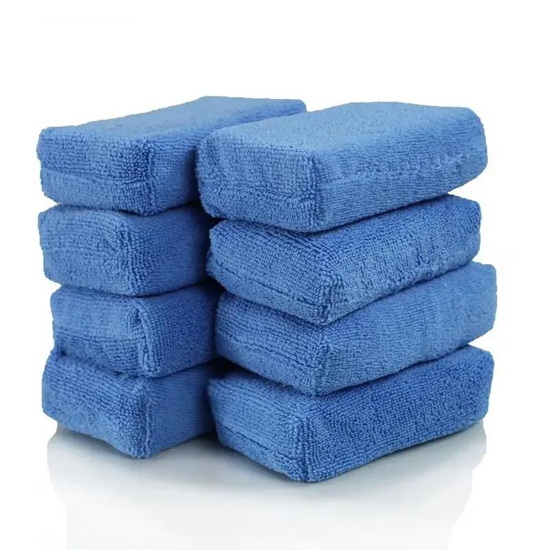 1/20pcs Car Wax Applicator Pads Microfibre Polishing Sponges Soft Auto Detailing Waxing Sponge Cleaning Foam Car Paint Care Pad
