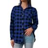 Women's Shirt Long Sleeve Buttons Up Jacke With Pocket