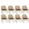 Day and Night - Day and Night Batavia Chairs 8 Units Solid Teak Wood with Cushions