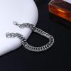 Steel Silver Color Punk Accessories Hip Hop Men's Bracelets Heavy Chain Punk Jewelry Bracelets
