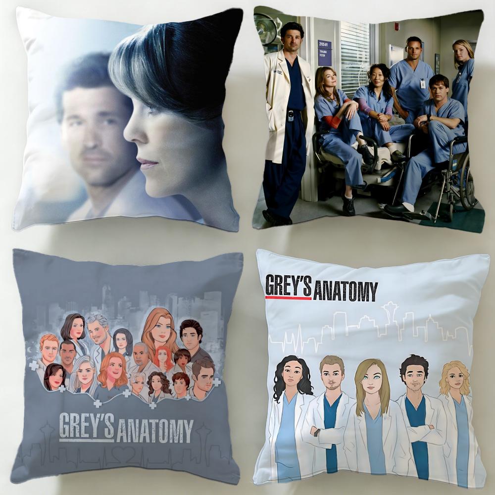 classic TV series Greys Anatomy Cushion Cover Soft EasyWash Pillow Case Versatile for Couch Bed Travel and Office