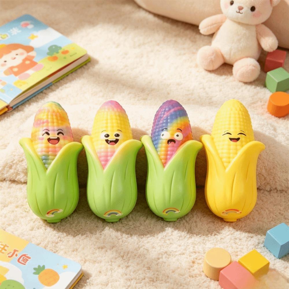PU Material Corn Squishy Toy Soft Corn Reduce Pressure Toy Realistic Corn Fidget Toy Adults