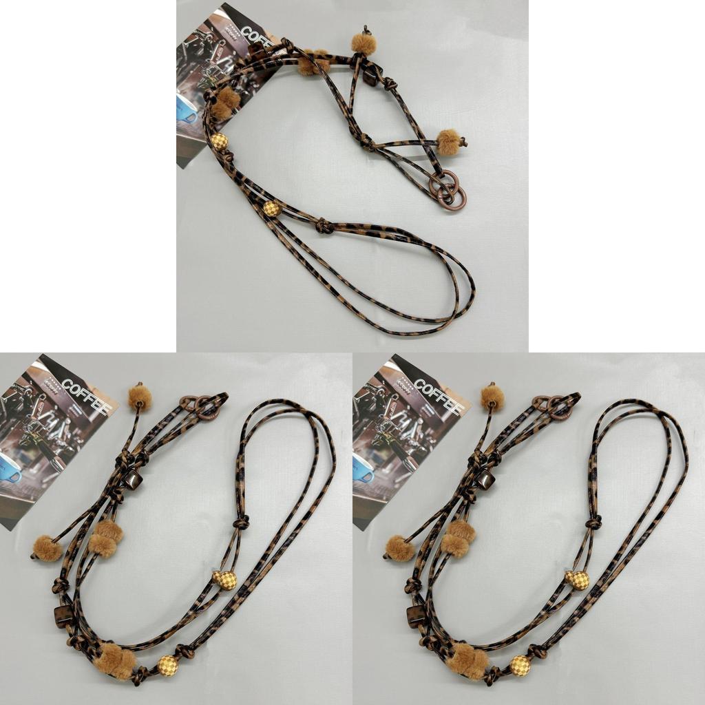 Mobile Phone Lanyard With Leopard Print Pvc Strap For Universal Use