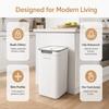 Large Capacity Bathroom Trash Can Odor-Sealing with Lid Waterproof Garbage Bin One-Touch Pop-Up Slim Narrow Gap