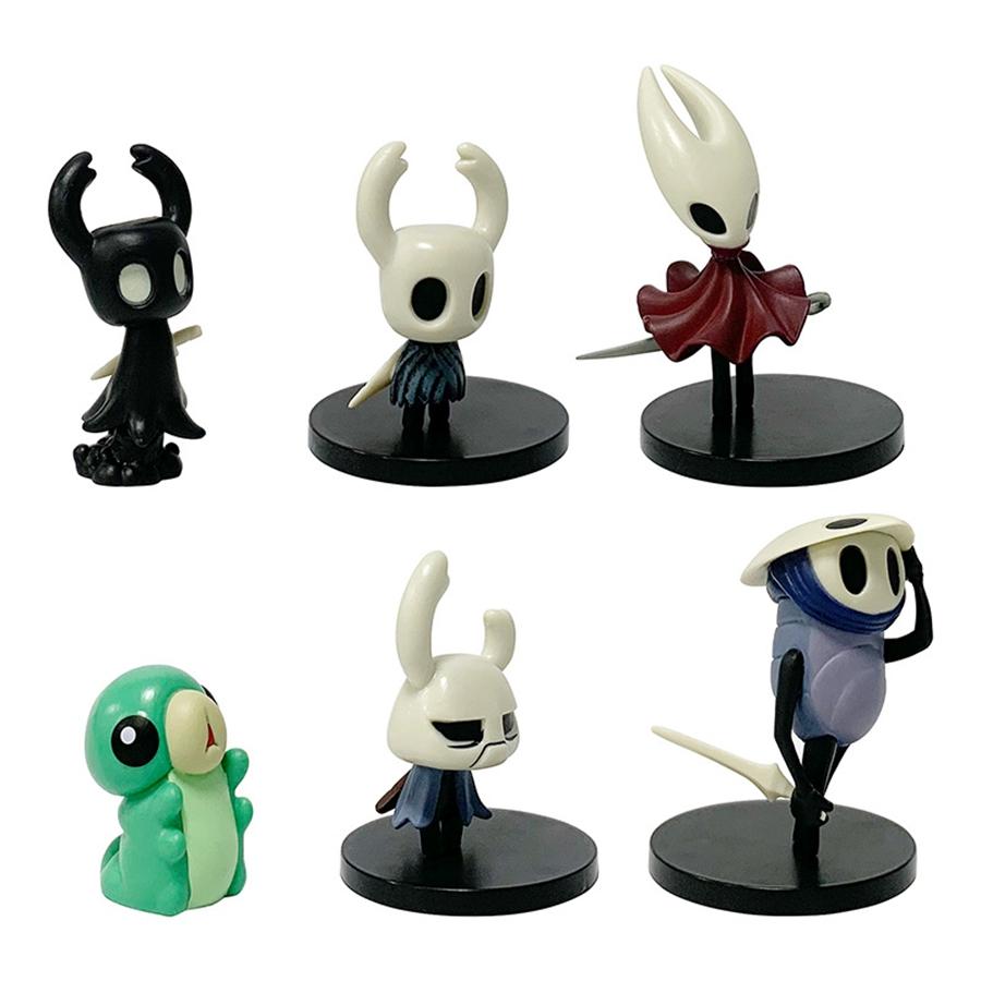 6Pcs/Set Game Hollow Knight Silksong Figure Kawaii Version Little Anime Wasp Girl Figurine Collection Toys Q PVC Kid Friendly Entertaining Fun Play