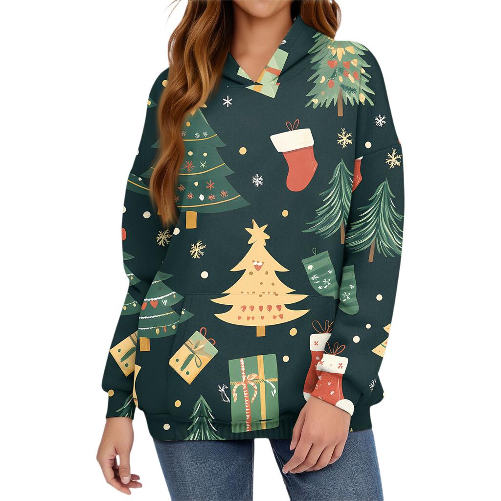 Women's Fashion Daily Versatile Casual Crewneck Sweatshirts Long Sleeve Printed Top Sweatshirts