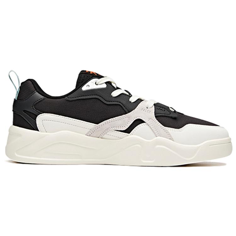 Anta Synthetic Leather Casual Cushioning Slip Resistant Abrasion Resistant Low Top Skateboard Shoes Men's 112038046-2