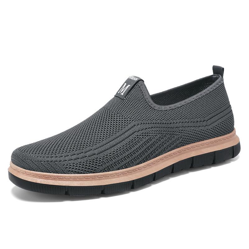 Shoes Men's Casual Shoes Summer New One-pedal Old Beijing Cloth Shoes Fly-woven Breathable Non-smelly Foot Versatile Men's Shoes
