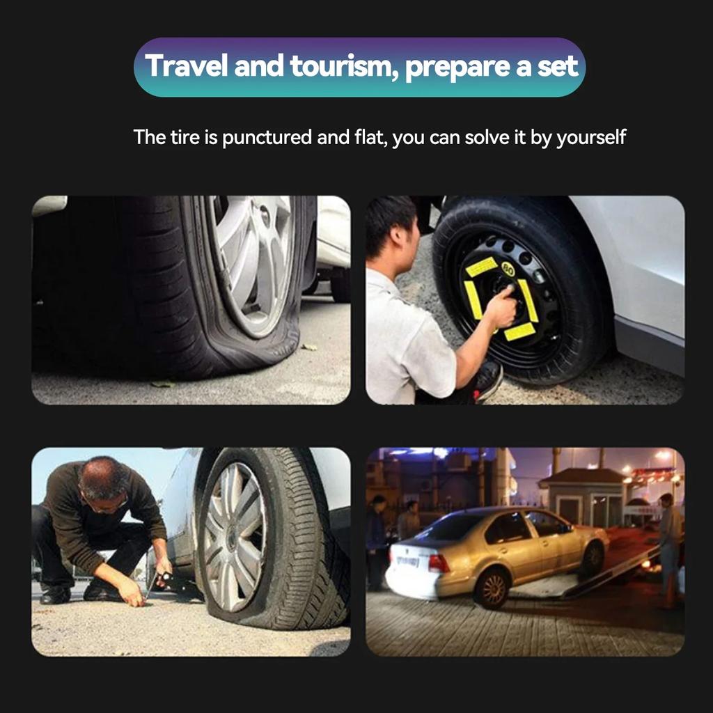 23Pcs Portable Car Tire Repair Kit DIY Easy Repair Tyre Puncture Repair Tool For Car Motorcycles ATVS Lawnmowers Tractors Trucks