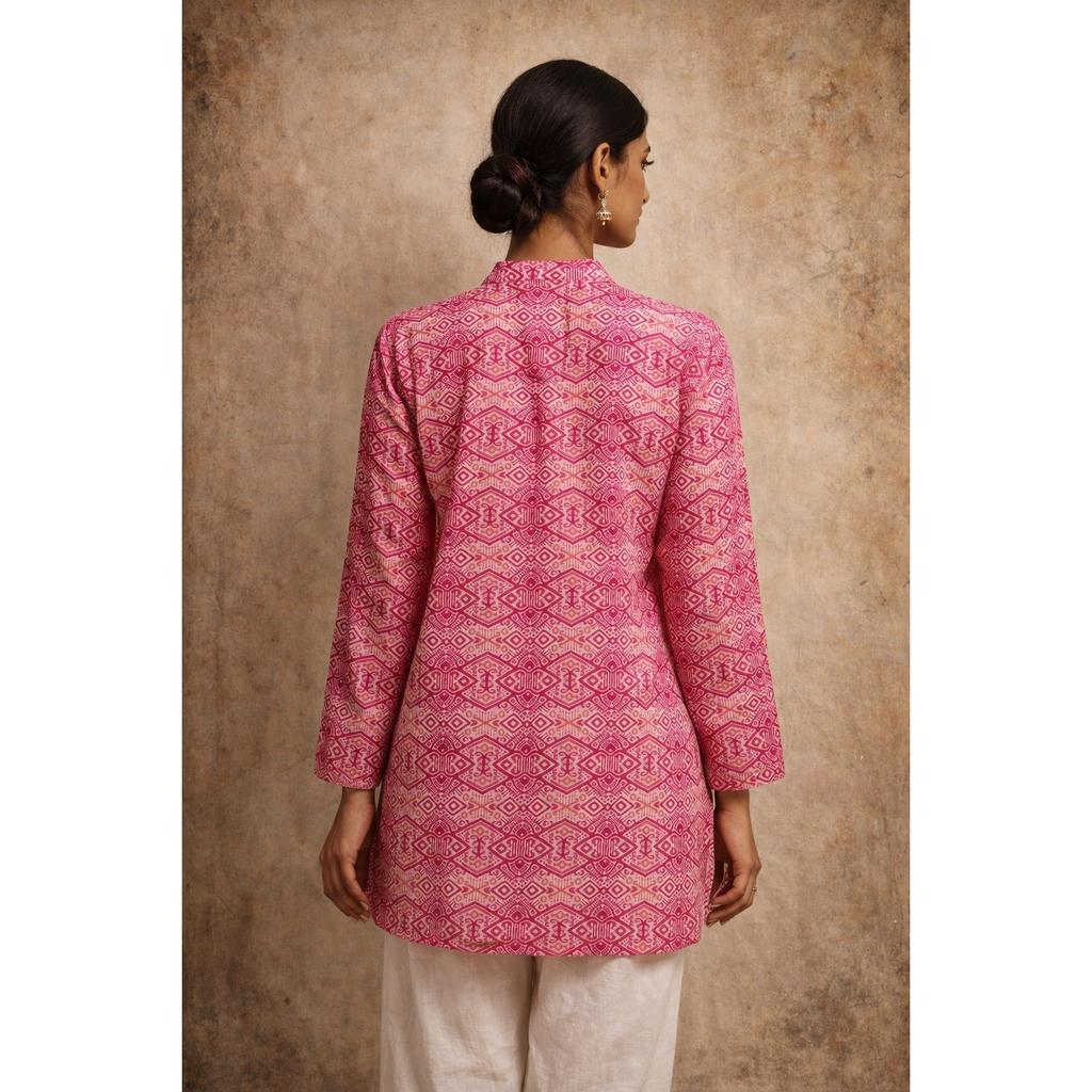 Heavy Maslin Office Wear Top Kurti Set Indian Women Ethnic Short Kurta Set Dress