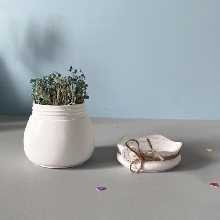 Heat Resistant Elastomer Lidded Jar Cast For Candlewax Crafts Detailed Texture Food Grade Substance Flexible Demold Recyclable Kitchen Tool