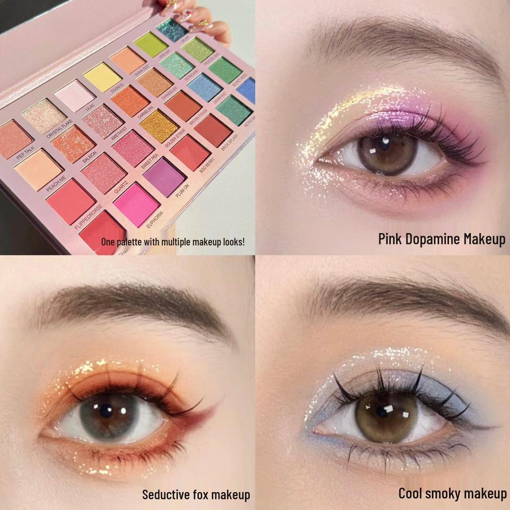 28-Color Glitter Sequin Eyeshadow Palette for Student Performances