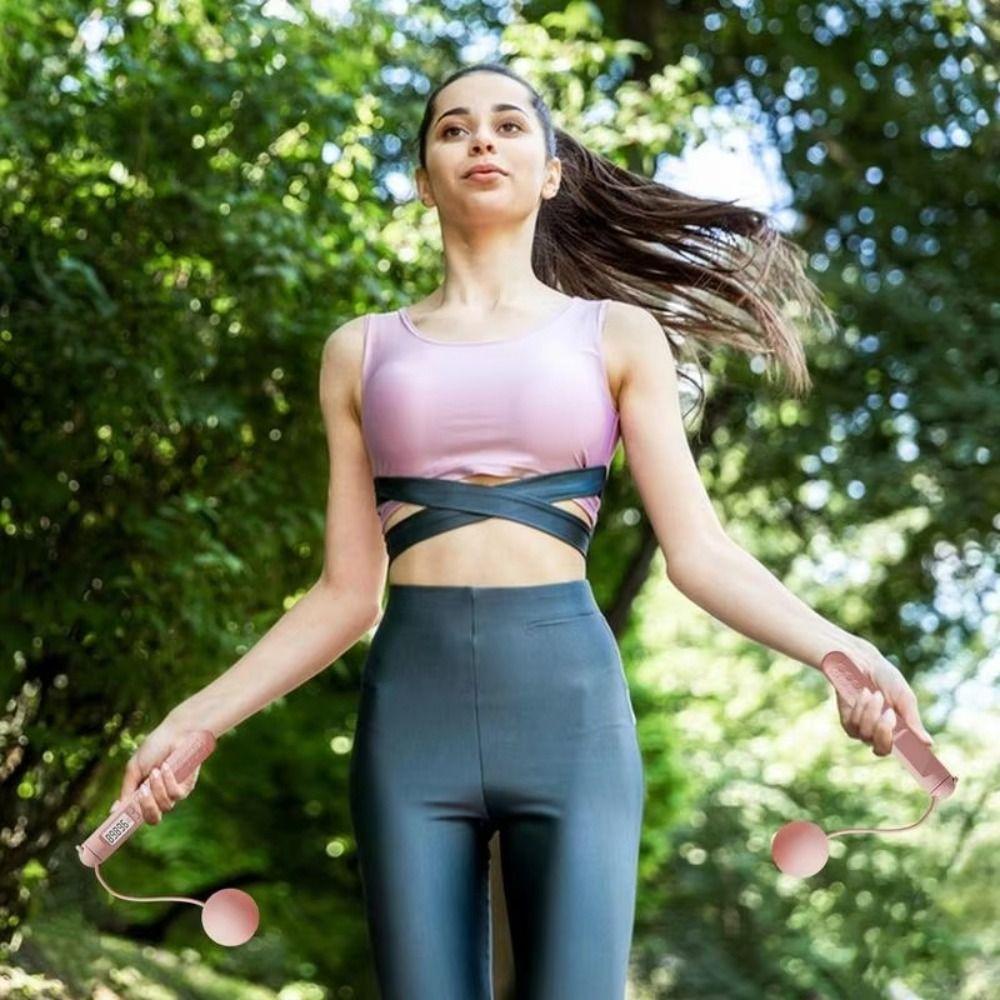 Anti-Skid Jump Rope with Counter 3M Length Fitness Jump Rope Counting Jump Rope Ball  Student