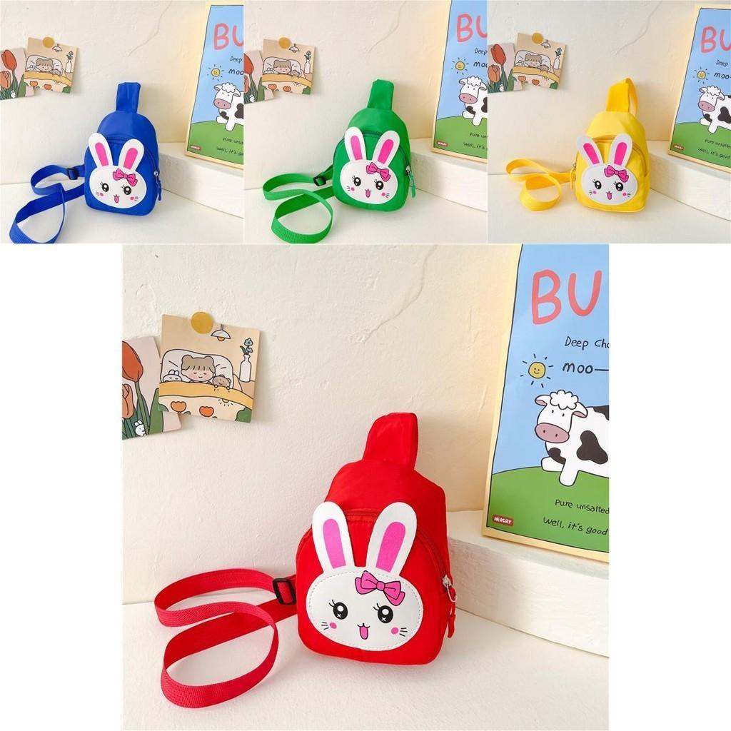 Cute Cartoon Rabbit Kids Crossbody Bag Adorable Kindergarten Canvas Purse For Children