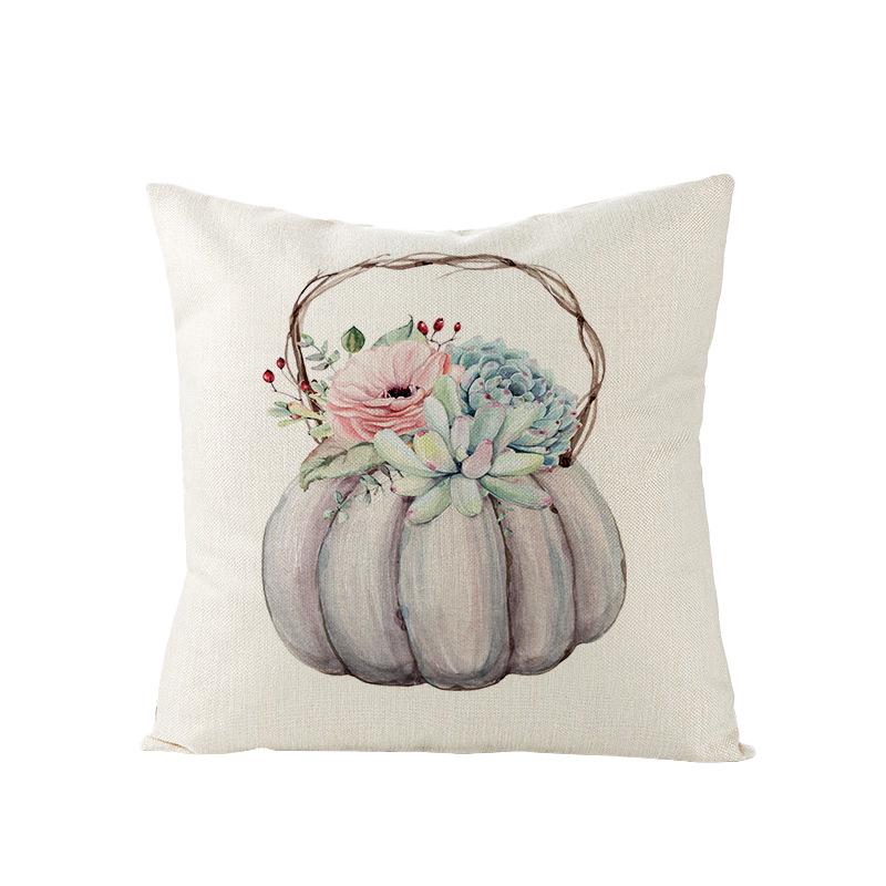 Home Thanksgiving Pumpkin Polyester Pillow Cover Home Sofa Pillow Cushion Cover