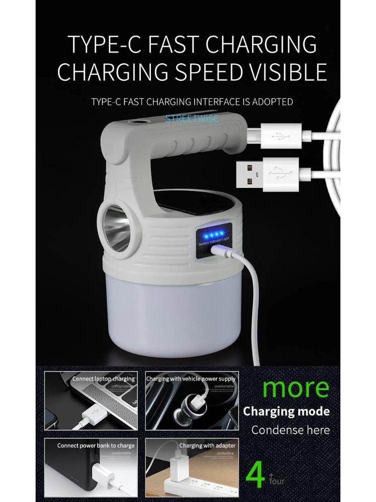 LED Solar Camping Lamp Bulbs Powerful Rechargeable Flashlight Outdoor Emergency Fishing Portable Lanterns Night Light