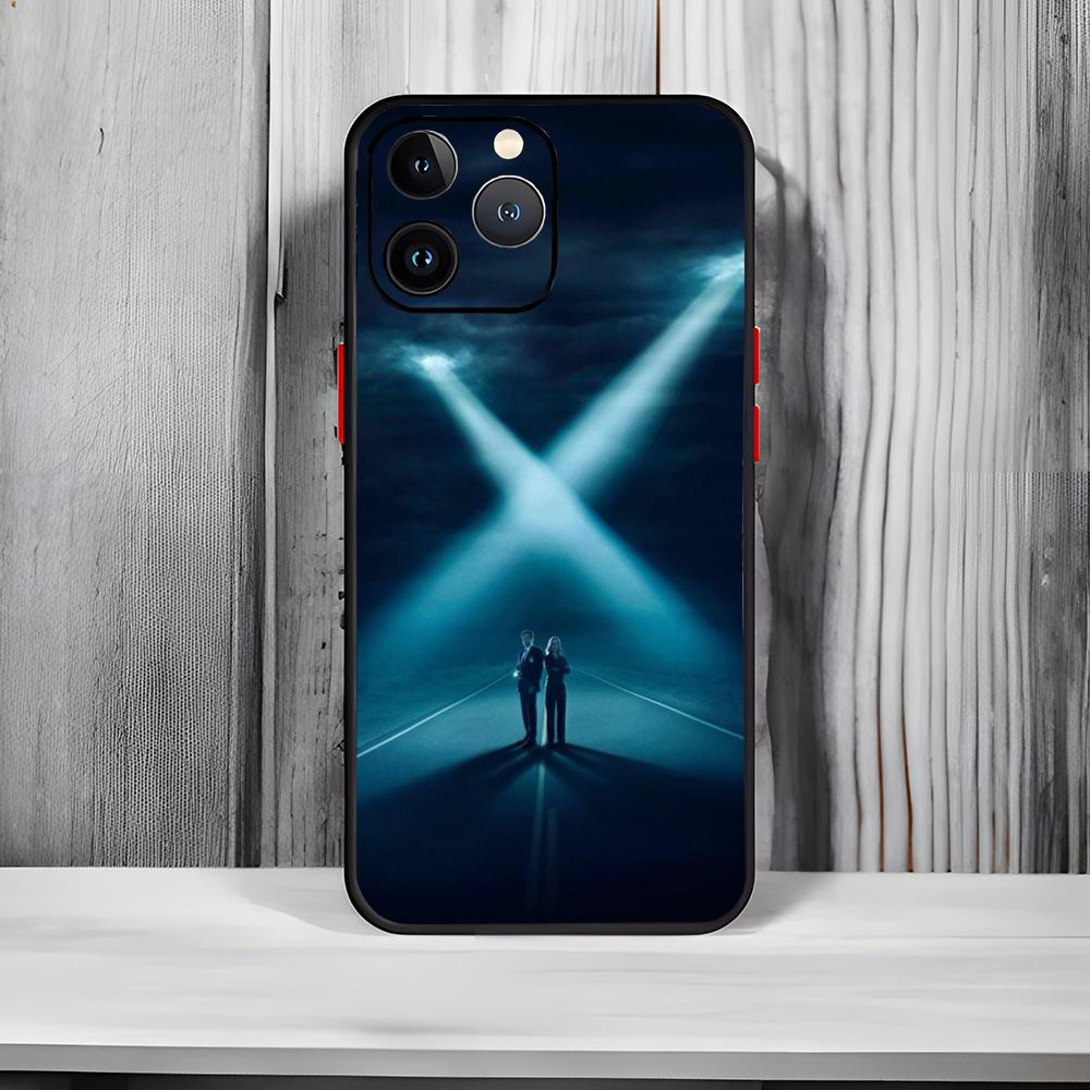 Sci-Fi Show The X-X-F-Files Phone Case Black Matte Thin Phone Case For iPhone17 16 15 14 13 ProMax