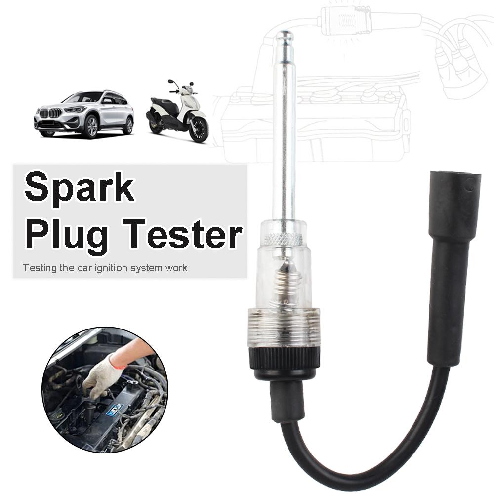 Car Spark Plug Tester Autos Diagnostic Test Tool Ignition System Coil Engine Test Repair Tools In-Line Igniton Spark Tester For Trouble Shooting