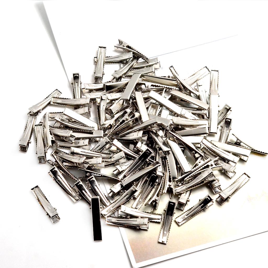 30/100Pack Flat Single Prong Alligator Hair Clips DIY Bows 3.5cm(100Pack)
