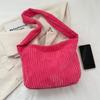 Large-capacity bag women's autumn and winter new corduroy commuter shoulder bag literature and art college student class messenger bag