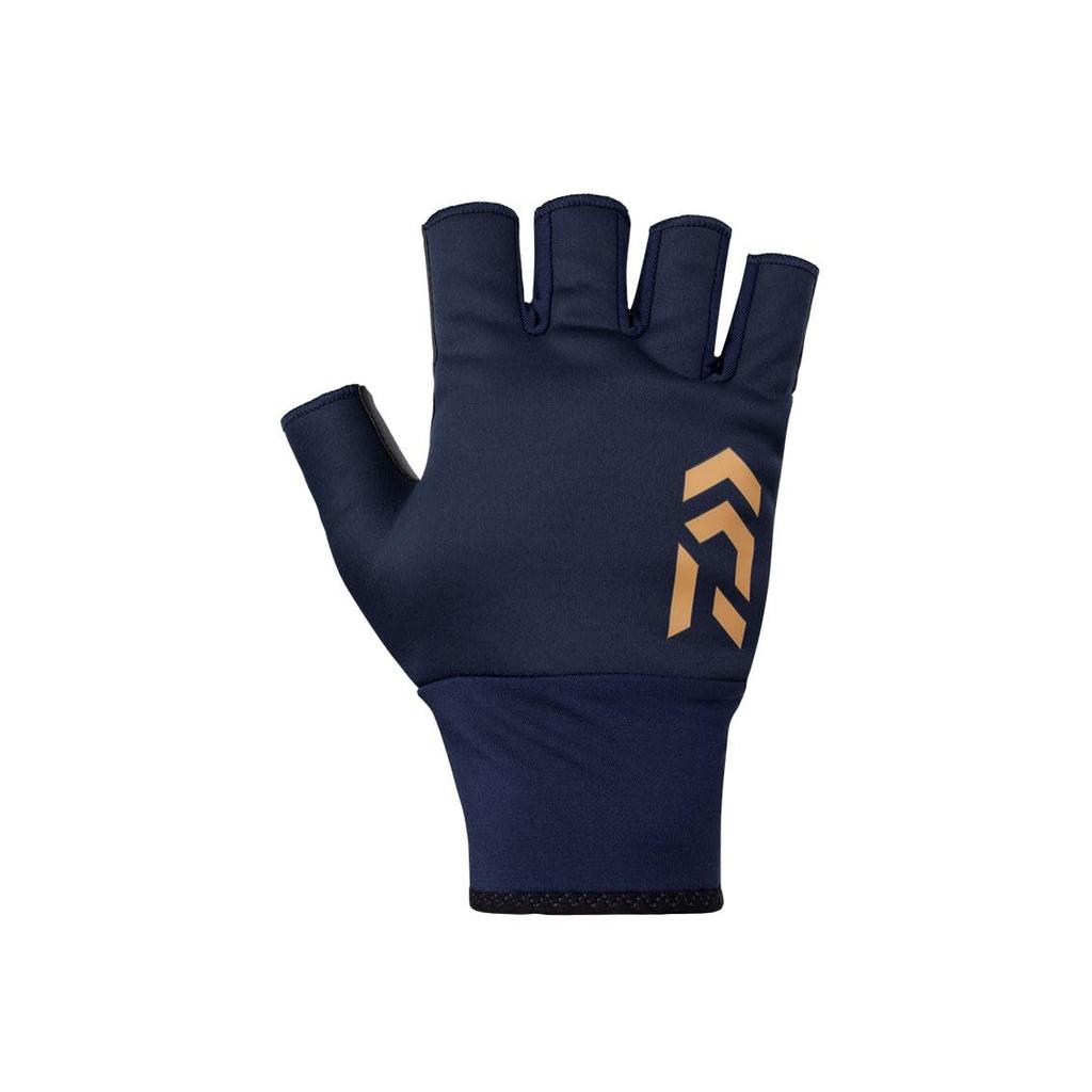 DAIWA Windproof Beltless Gloves, 5-Piece Cut, Navy, Size L, DG-8123W, Fishing