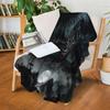VIKAMA Black Chinese Dragon Blanket - Soft and Comfortable Sofa, Bedroom Cover, Office, Outdoor Travel Blanket