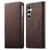 Wallet Case for Galaxy S24 FE - Leather/PU, Brown, With Card Holder