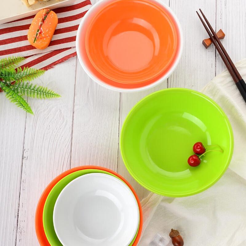 6.5-inch Chinese Style Melamine Noodle Bowls (10-Pack)