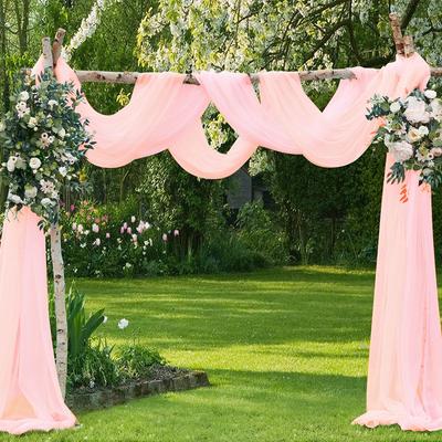 Ślubny tiul rolka ślubna organza przezroczysta tkanina na przyjęcie urodzinowe dekoracja tło rustykalny łuk ślubny organza szarfy na krzesła