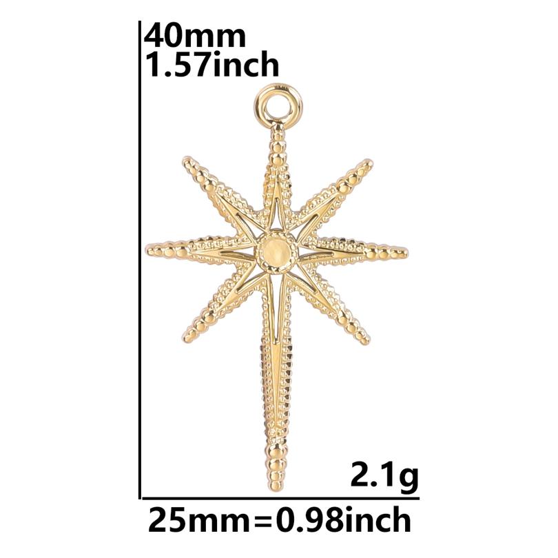 6pcs Sun Moon Stainless Steel Charms For Jewelry Making Bulk Flower Pendant Charm Gold Color Breloque Acier Inoxydable Pendant