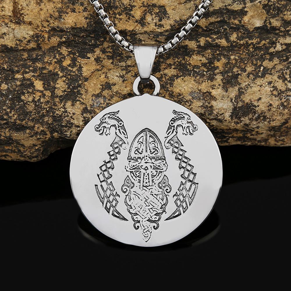 Titanium Steel Necklace European and American Men's Fashion Domineering Stainless Steel Pendant Pendant