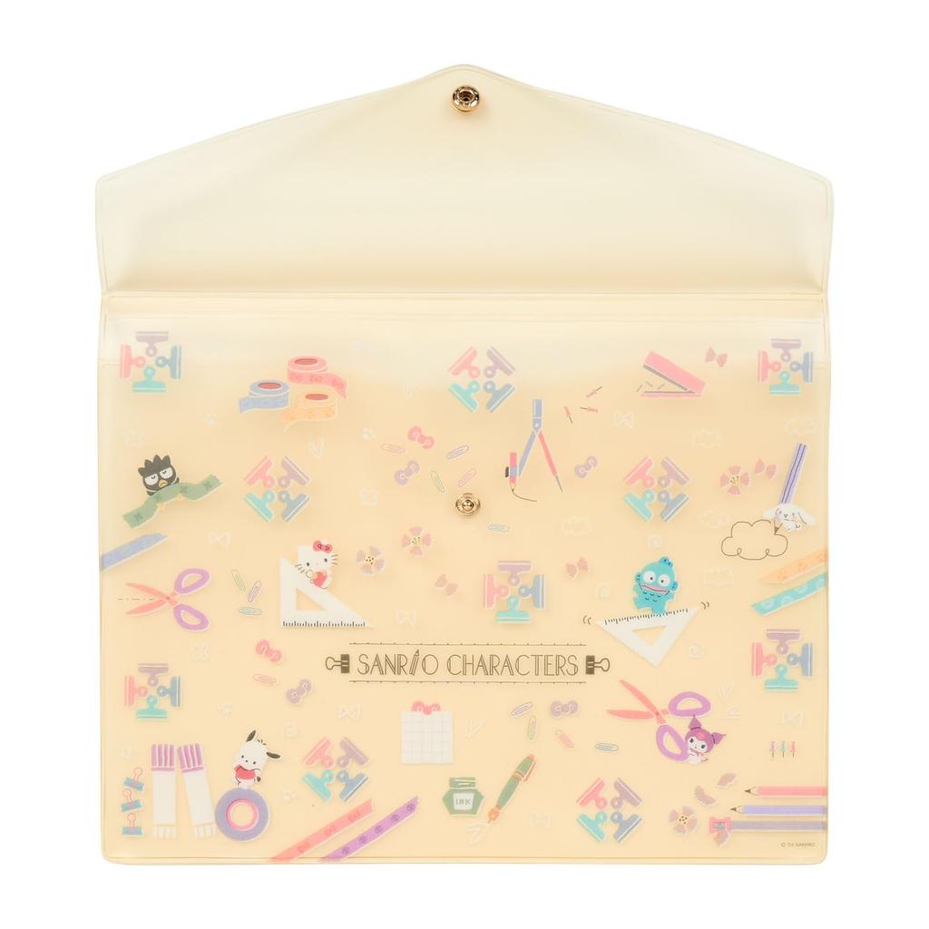 Sanrio Characters Clear Flat Case with Back Pocket 341274