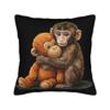 I Love Punch Cute Baby Monkey Punch Pillow Cover  Soft Cushion Cover Funny Pillow Case For Sofa Car Home Decor