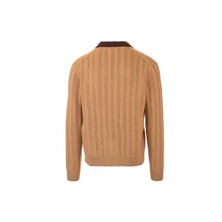 Gucci Sweaters Men's Camel V Neck Moderate Cardigan 646809-XKBQT-2668