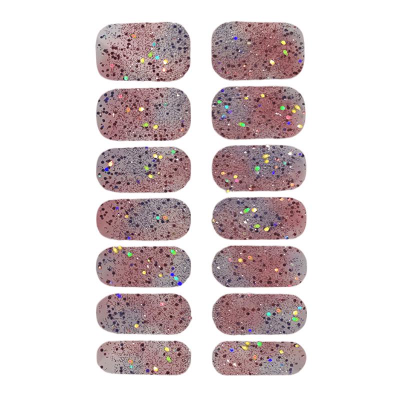 CS Waterproof No-Bake Gel Nail Polish: Full-Cover Korean-Style Multi-Color Glitter Nail Art Stickers