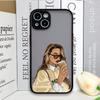 Fashion Girl Women Coffee Miss Phone Case for Samsung Galaxy S25 S24 S23 Ultra S22 Plus S21 FE 5G Shockproof Bumper Hard Covers