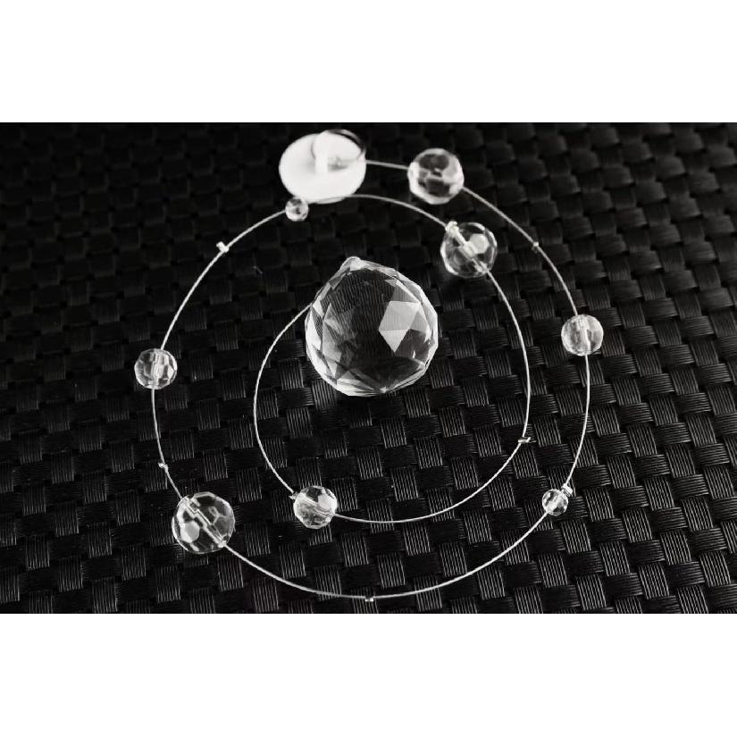 20 Strings Crystal Beaded Curtain, Arched Door String Curtain, Hanging Doorway Room Divider Suitable for Home, Coffee House, Bedroom, Restaurant.