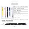 Metal Multi Tool Pen 9-in-1 With LED Light Spirit Level Screwdriver Ruler Ballpoint Pen Woodworking Pen Outdoor Tool Pen
