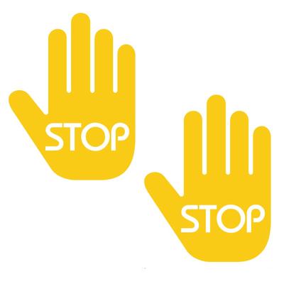 Nc-smile Reflective Sticker STOP Prohibited Icon Machine Safety Caution Picture Sign Cutting Sticker Car Window Glass Outdoor