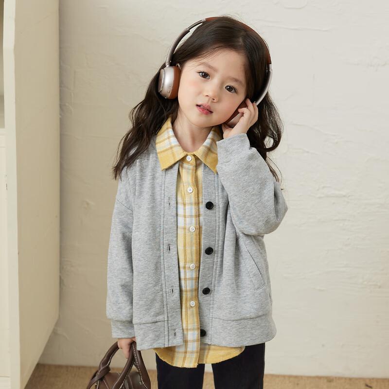 LUSON Baby Girls' Back Print Casual Baseball Jacket