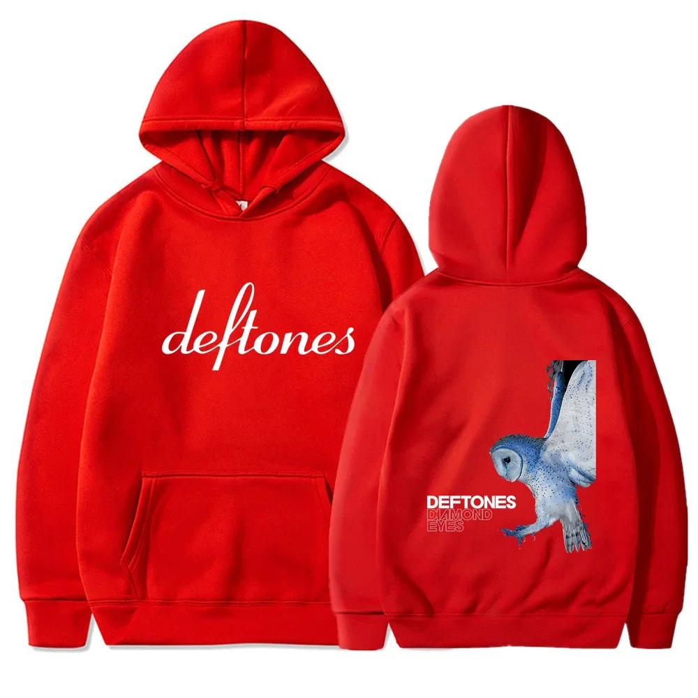 2025 Deftones Hoodie Autumn Winter Casual Loose O-Neck Long Sleeve Hoodie Men Women Fashionable Warm Fleece Sweatshirts Unisex