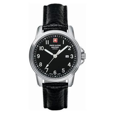 Leader Ladies Leather Strap Black Dial Quartz 7711.1537 100M Women's Watch