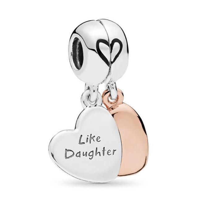 

Блестящие Сверкающие Бесконечные Сердца Крест Мать Сын Любовь Кулон Бусины Стерлингового Серебра 925 Подвески Подходит Модный Браслет Ювелирные Изделия