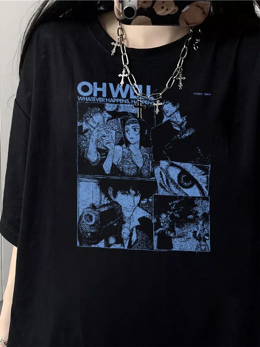 Black biker t-shirt with print 2XL