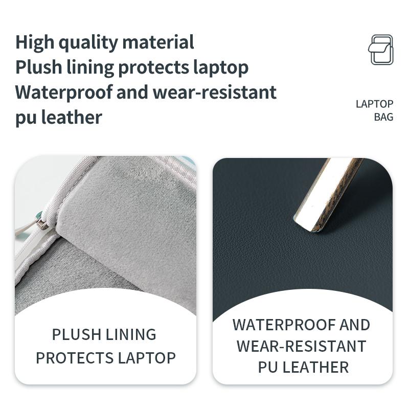 DIY Simplicity Laptop Sleeve Bag 11" 12" 13" 14" 15.6" Laptop Shockproof Case For Macbook Hp ASUS Dell PU Torba do przenoszenia Shockproof Case