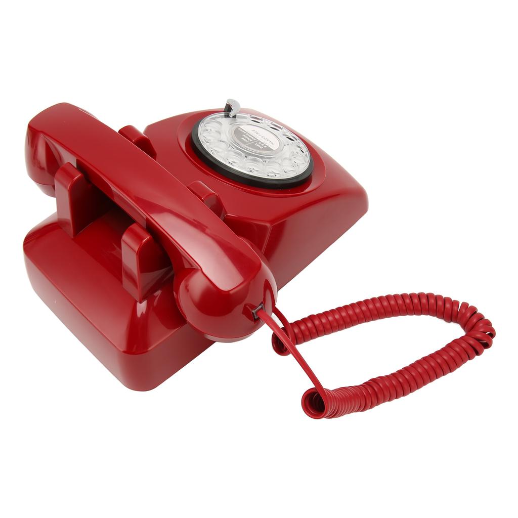 Retro Rotating Phone Old Fashioned Vintage Landline Phone with Mechanical   Speaker for Household   Hotel