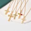 Fashion Trendy Titanium Steel Cross Necklace Women Luxury Versatile Accessory