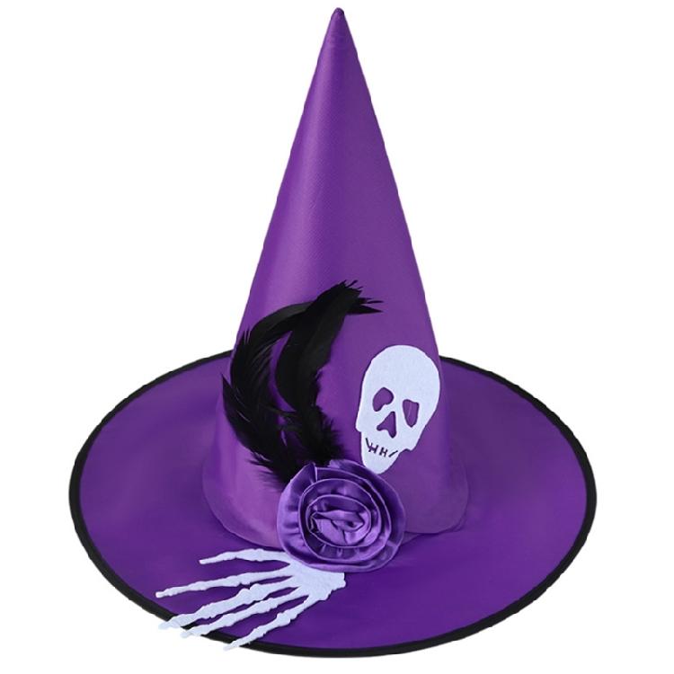 Halloween Witch Caps for Cosplay Veil Spiders Wizard Hat Adult Unisex Witch Hat Costume Pointed Hat Festival Holiday Hat
