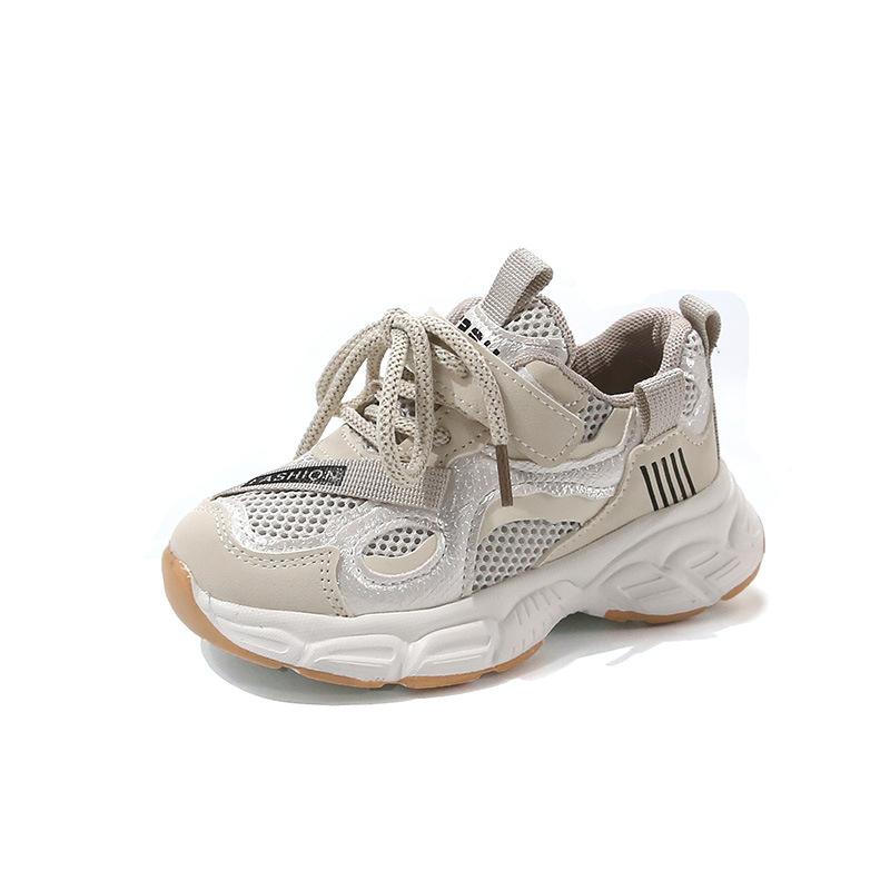 New Double Mesh Children's Running Ultra-light Breathable High-value Comfortable Soft-soled Sports Shoes