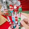 Christmas Multicolor Ballpoint Pen Nice Writing Experience Eye-catching Design Pen Suitable for Student Prize Gift